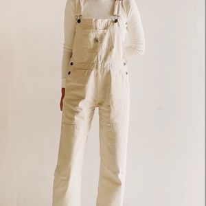 The Hey Gang Knee Patch Overalls Natural Size 1